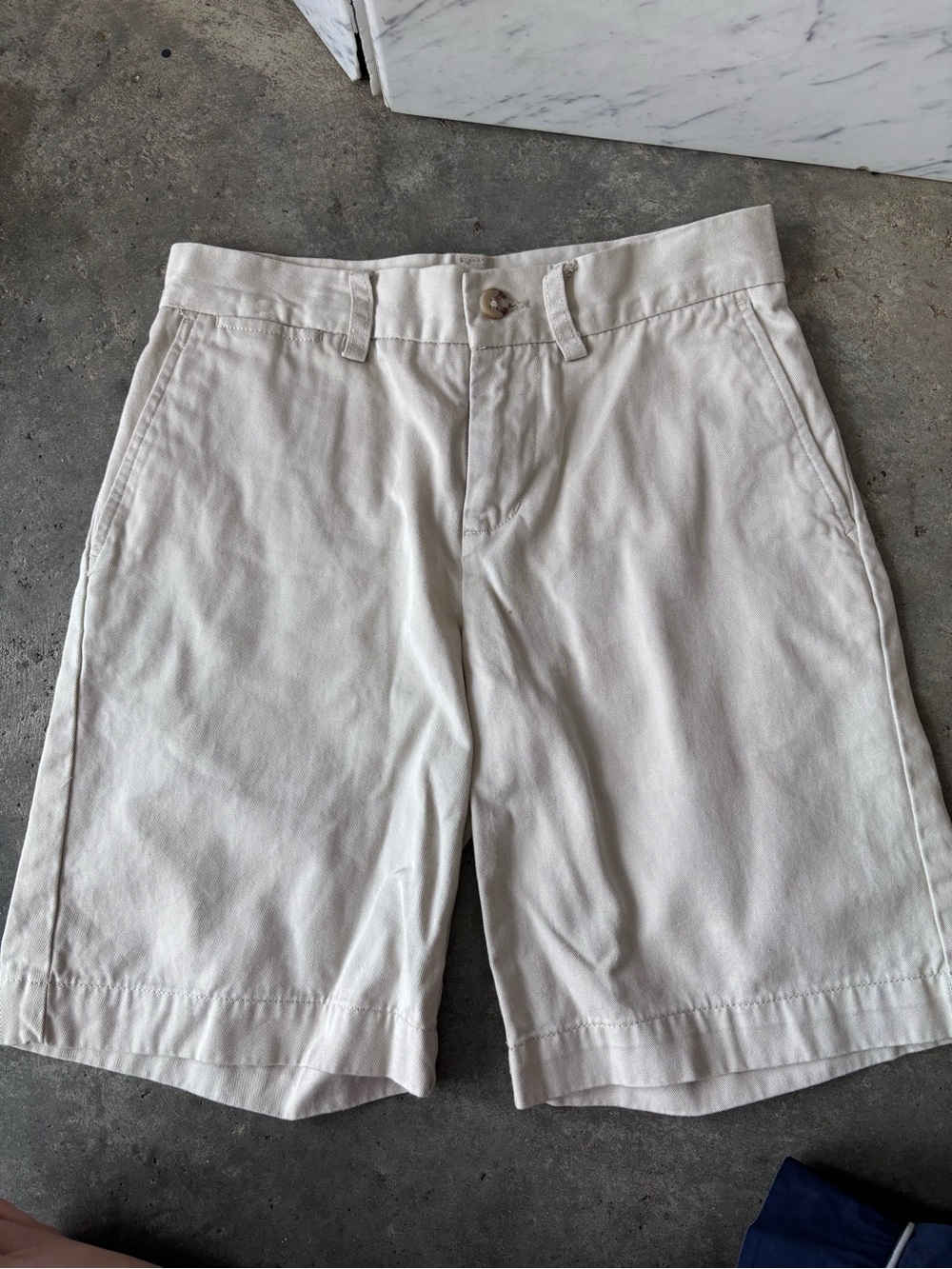 Kids 10 Ralph Lauren light khaki Flat-Front Cotton Shorts. Like new!